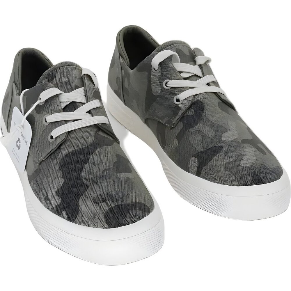 Sun Stone Kiva Camo Lace-Up Sneakers Gray Green Men's US 9.5